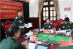 Quân khu kiểm tra công tác giáo dục quốc phòng và an ninh tại tỉnh Bắc Giang, Thái Nguyên